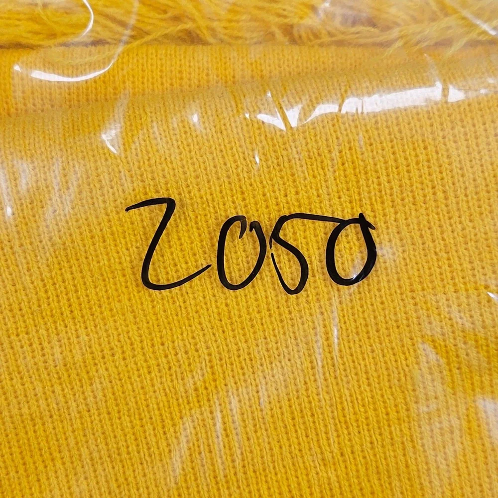 Wallabies Rugby Scarf Unisex OS Yellow Embroidered Fringe Knit Fan Gear